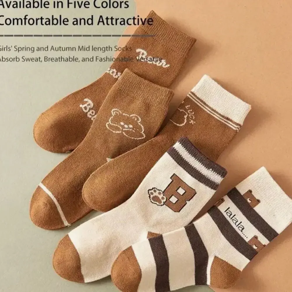 New 5 pairs new socks kids 4-6